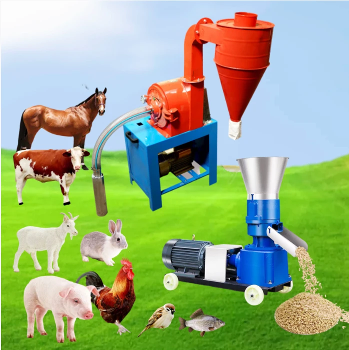 

High Production Self Priming Different Chicken Cattle Animal Feed Crushing Chopper Mixer Pellet Maker Crumbler Crusher Machine