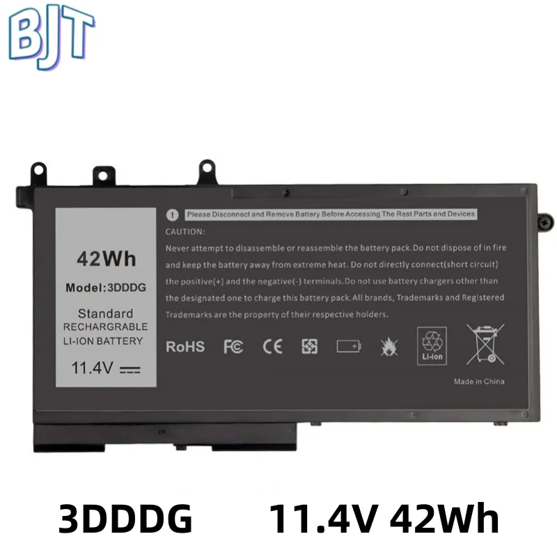 

New 11.4V 42Wh Laptop Battery 3DDDG For Dell Latitude 5280 5288 5480 5580 5490 5590 5491 5591 5495 5488 M3520 M3530 Series 6Cell