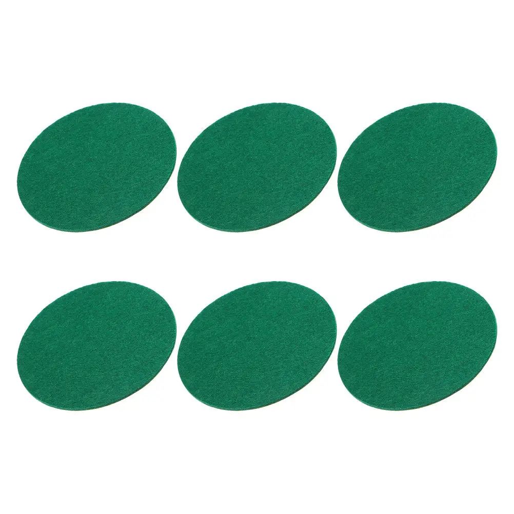 6Pcs Air Hockey Mallet Pad Replacement Green Self-Adhesive Felt Stickers Kit Improved Sliding Performance Pushers Handles