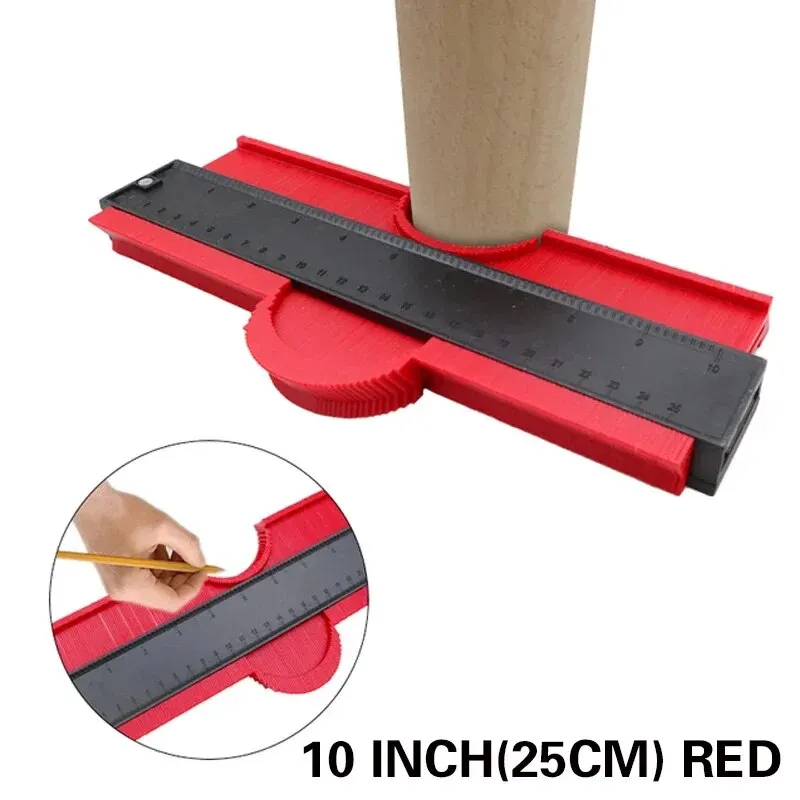 Contour Gauge Duplicator Ceramic Tile Carpet Cutting Template Profile Measuring Angle Ruler Contour Duplicator Woodworking Tools