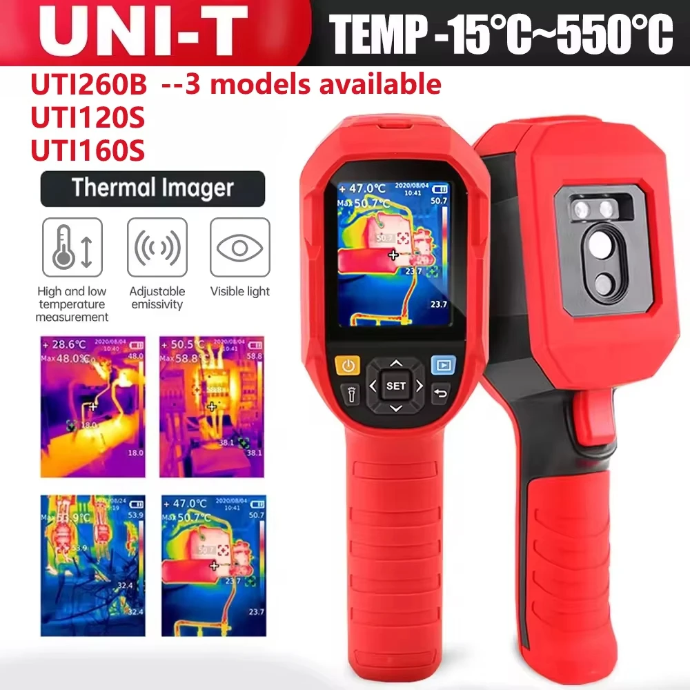 กล้องถ่ายภาพความร้อนอินฟราเรด UNI-T รุ่น UTi260B, UTi120S, UTi160S สำหรับตรวจสอบวงจรไฟฟ้า PCB และงานซ่อมบำรุงระบบไฟฟ้า