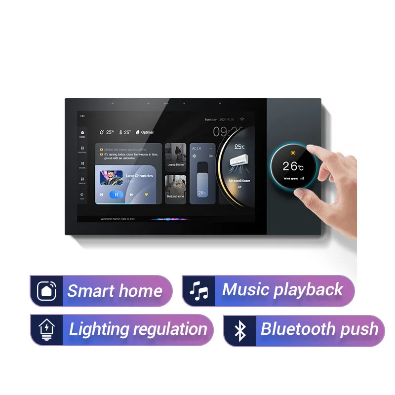 Smart System WiFi Multi-function Music Host 6/7/8/12 Inch Touch Screen Zigbee Gateway Wall Central Control for Smart Home