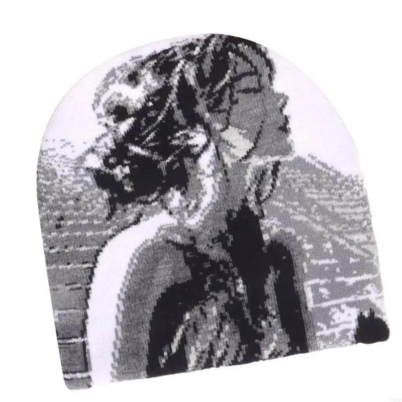 Berretto lavorato a maglia unisex Y2kbug Visual Street Fashion Comfort Fit Casual Abbigliamento da festa quotidiano 6XDA