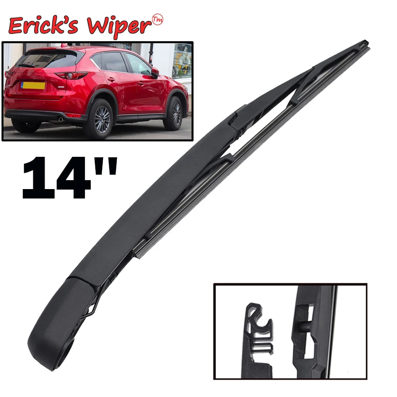 Erick\'s Wiper 14-дюймовый комплект щеток и рычагов заднего стеклоочистителя для Mazda CX-5 CX5 KF 2017-2023 Щетка для лобового стекла, двери