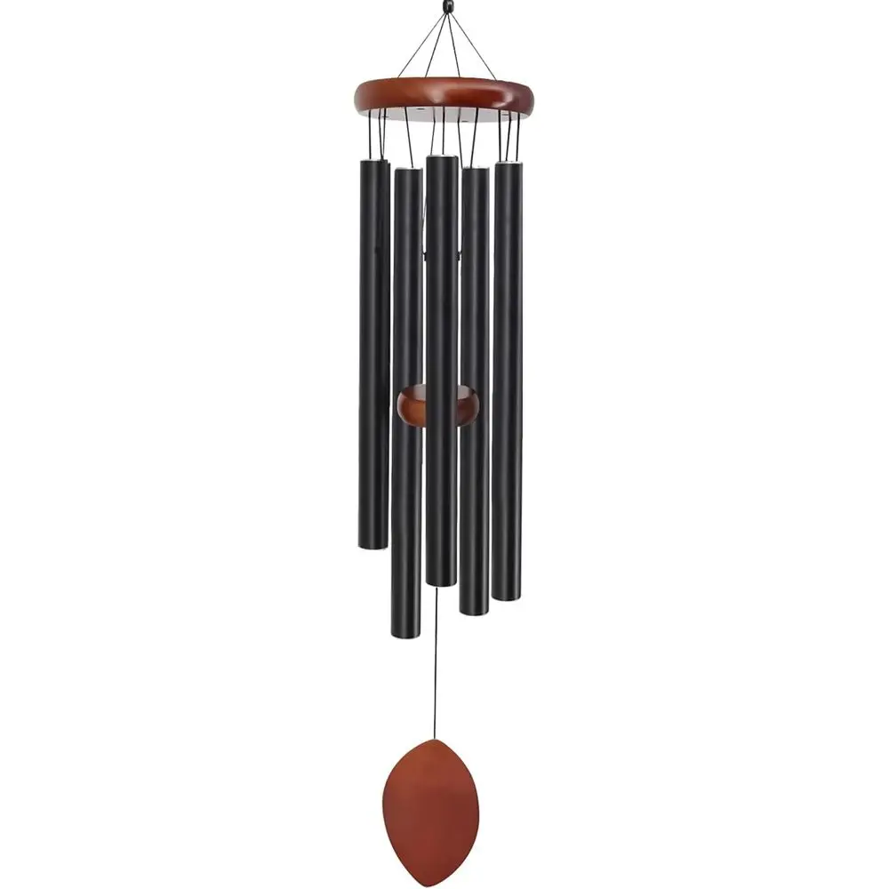 

Большой уличный ветряной колокольчик 36 дюймов – глубокий звук, 5 настроенных трубок, прочный металлический ветряной колокольчик для сада, патио, двора, Symy & u