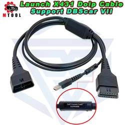 Launch-conector de Cable Doip X431 Original, adaptador de 16 pines para DBScar VII, DBScar7, funciona con protocolo Doip, radio de coche