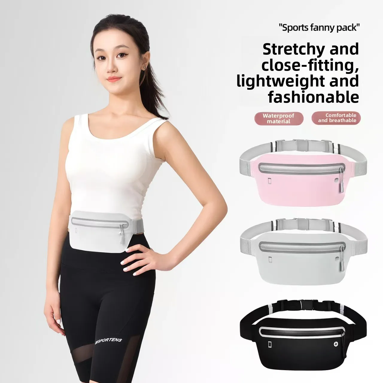 Running Belt Waist Bag Sports Fanny Pack Women Men Waterproof Gym Phone Pouch Jogging Fitness Ultra Thin Invisible Waist Pack