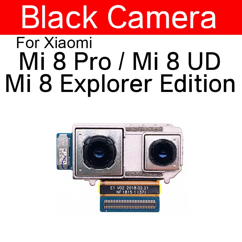 Front Rear Main Camera lens For Xiaomi Mi8 UD Mi8 Explorer Edition Mi8 Pro Screen Fingerprint Edition Light Mainboard Flex Parts