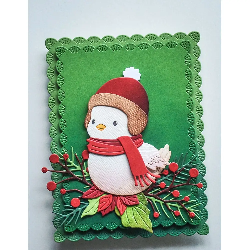 July 2026 Christmas Fresh Poinsettia Bundle Santa Penguin Pumpkin Patch Snowman Metal Cutting Dies for DIY Handmade Scrapbooking