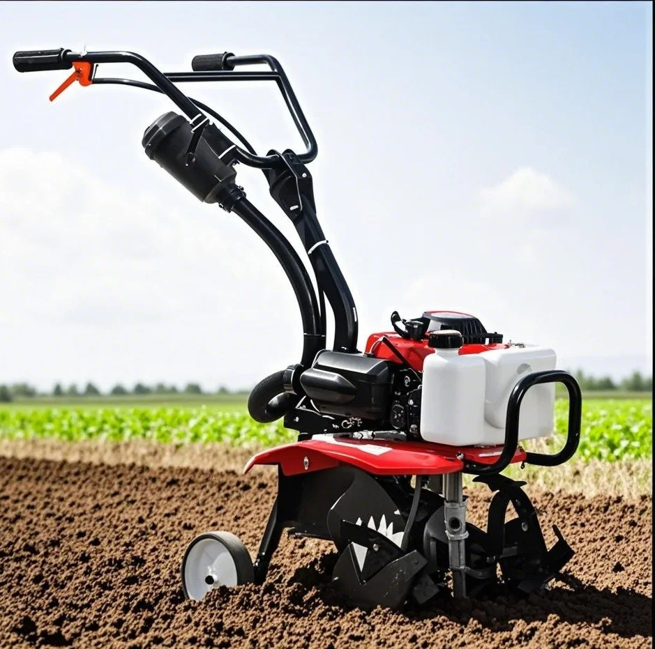 Aamazing Small Multifunctional Petrol Four Stroke Paddy Field Hoeing Plowing Land Reclamation Micro Tillage Machine Tiller