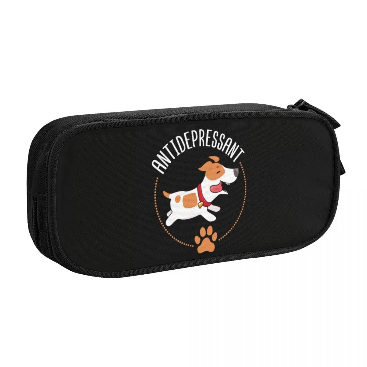 Cute Jack Russell Terrier Dog Pencil Case for Girls Boys Custom Large Capacity Pen Bag Box School Accessories