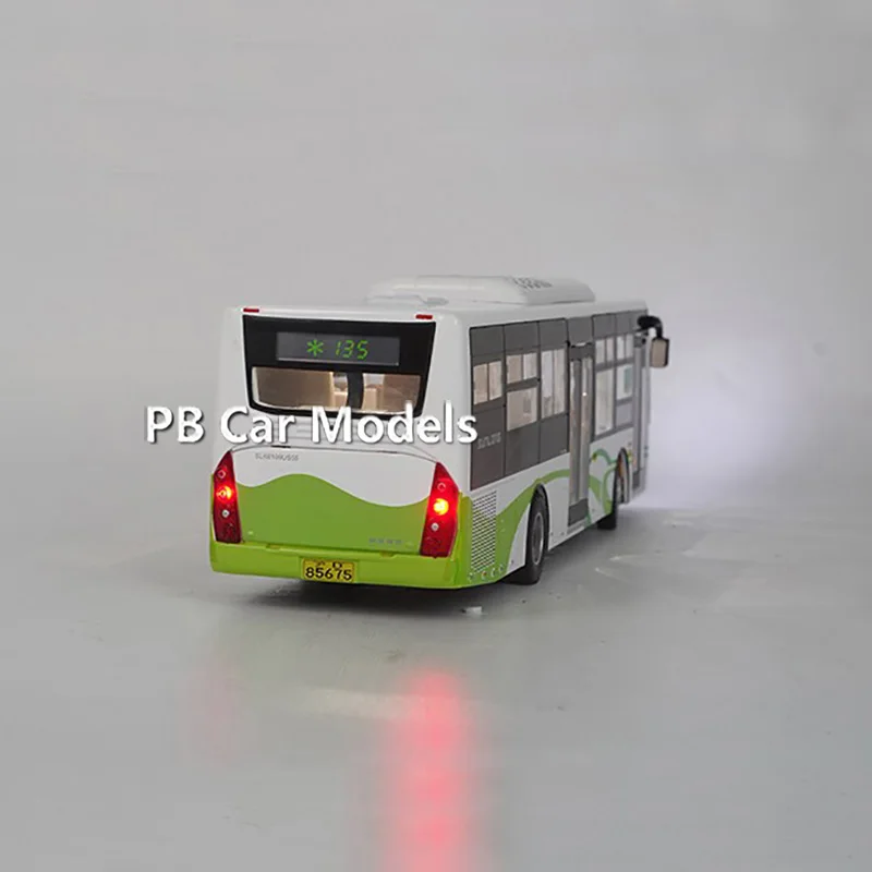 Original Shenlong Bus Model 6109 Shanghai Bus Simulation Alloy 1:43 Bus Model Lighting Version