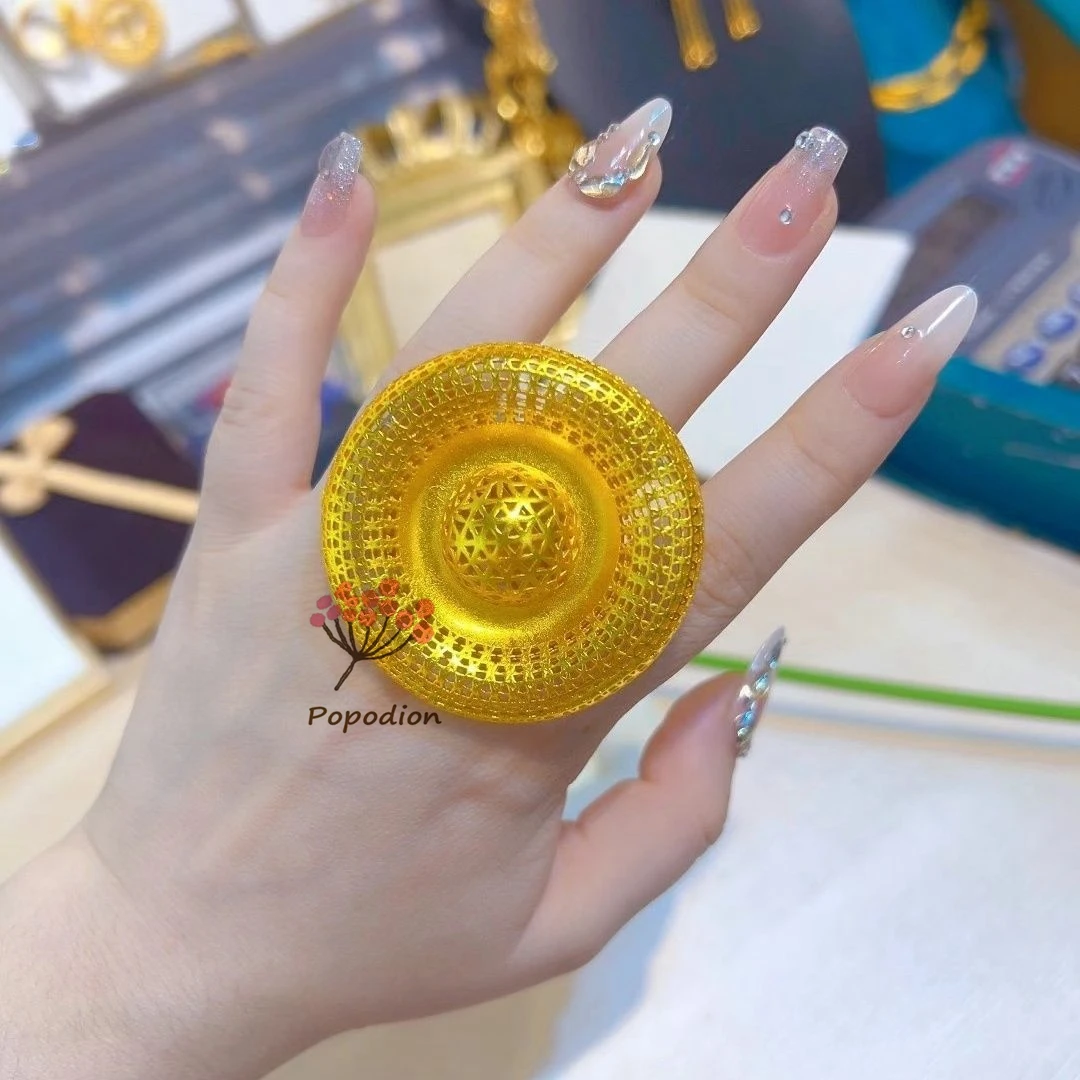 Nuovo anello placcato oro Dubai 24K per gioielli romantici per feste di nozze per donne DD10571