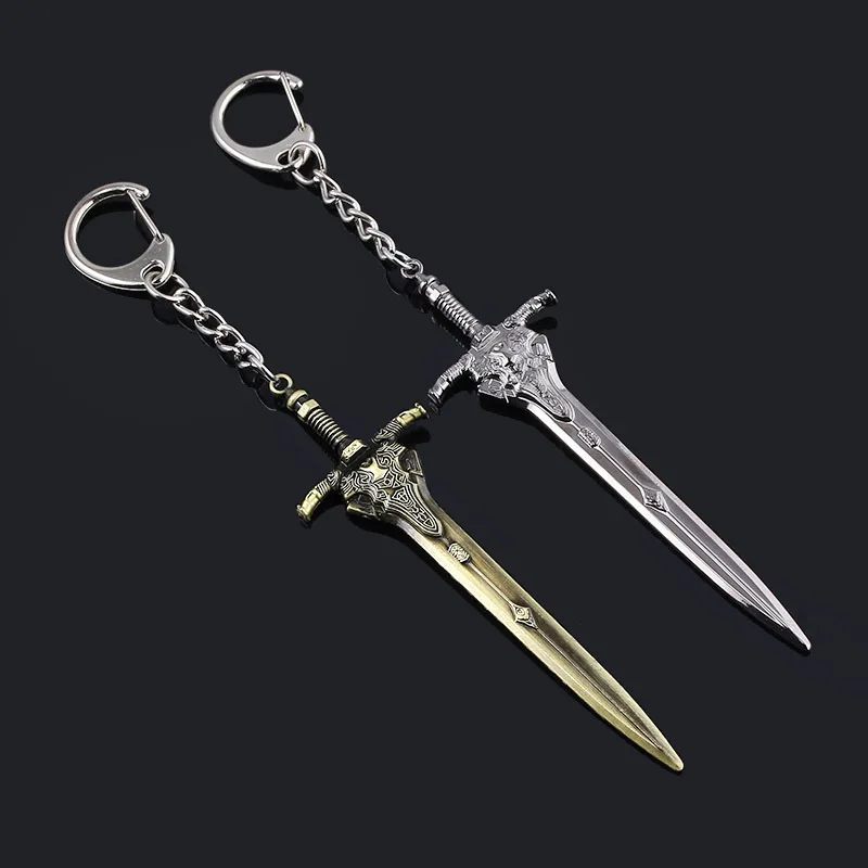 Creative Game Dark Souls 3 Artoria Sword Keychain Abyss Walker Knights Logo Metal Keyring High Quality Men Car Women Bag Jewelry