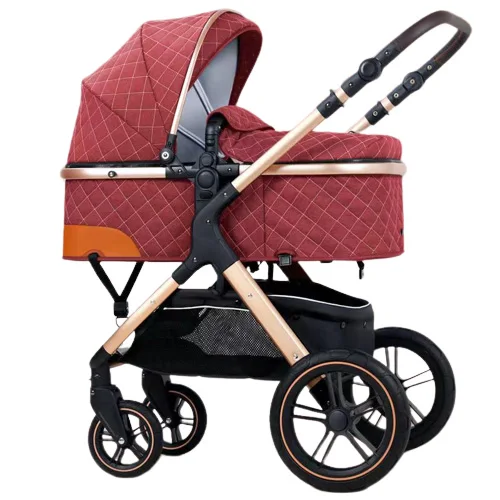 จีนโรงงาน 0-36 เดือนผ้าฝ้ายชั้นหนัง PU Handle Travel ระบบ 2 ใน 1 รถเข็นเด็ก PUSH เก้าอี้ Buggy pram สําหรับฤดูหนาว