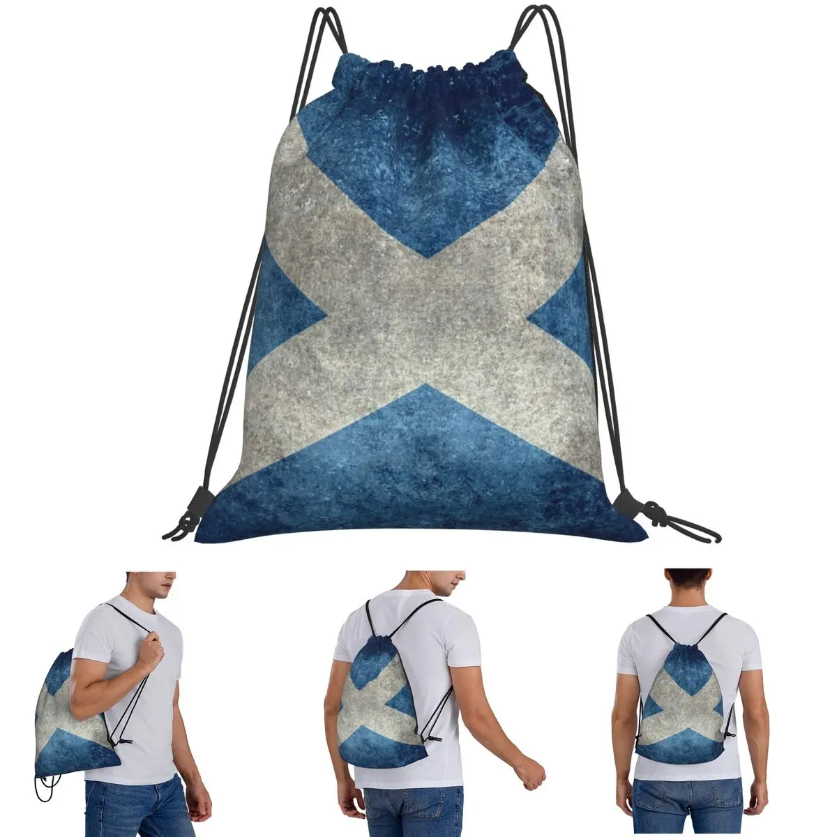 

Винтажная версия с флагом Шотландии, рюкзаки, повседневные карманные спортивные сумки на шнурке, сумки для книг для мужчин и женщин, школьные