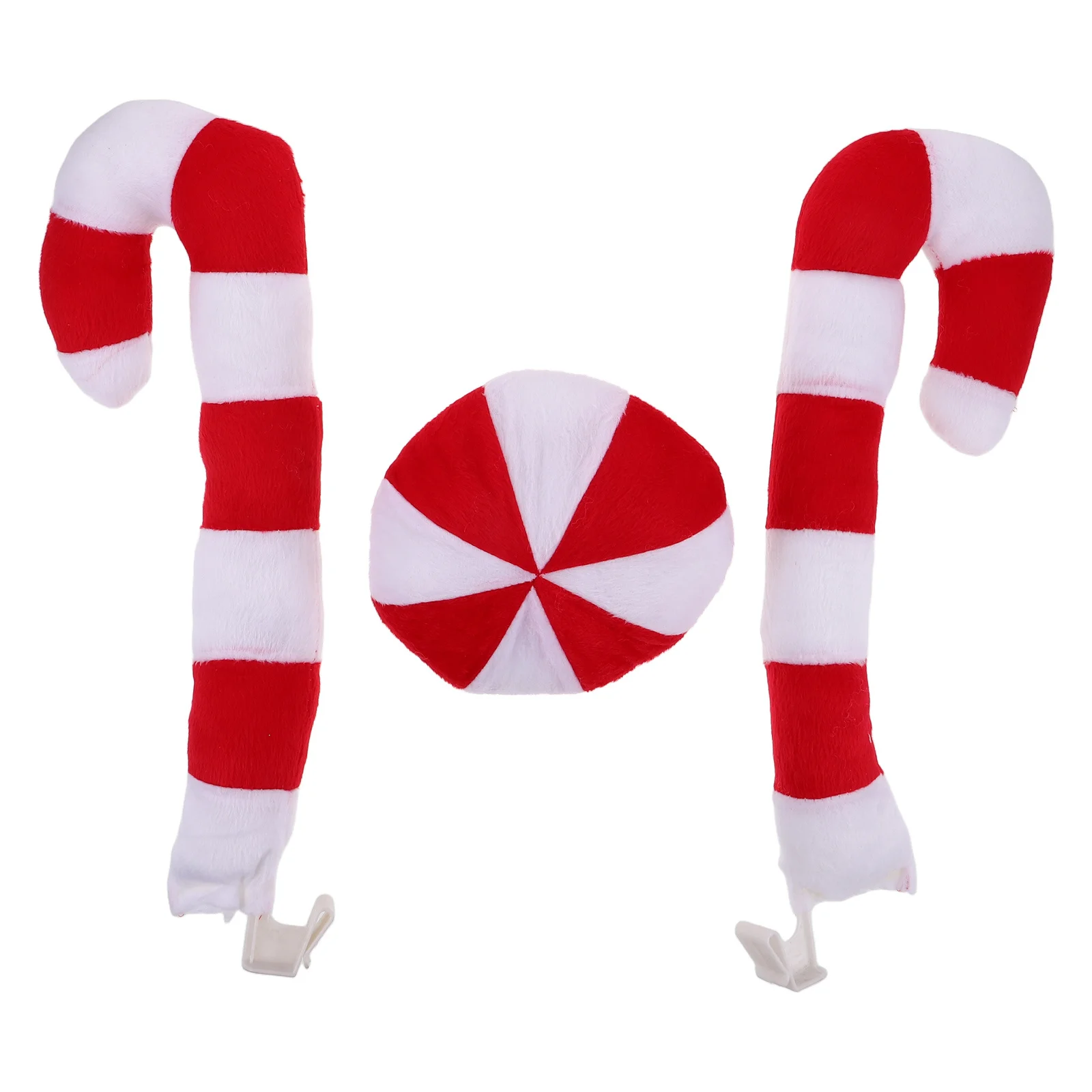 

Christmas Car Decoration Kit Fabric Reindeer Antlers Candy Cane Canes For Vehicle Window Bumper Mount No Tools Needed Car