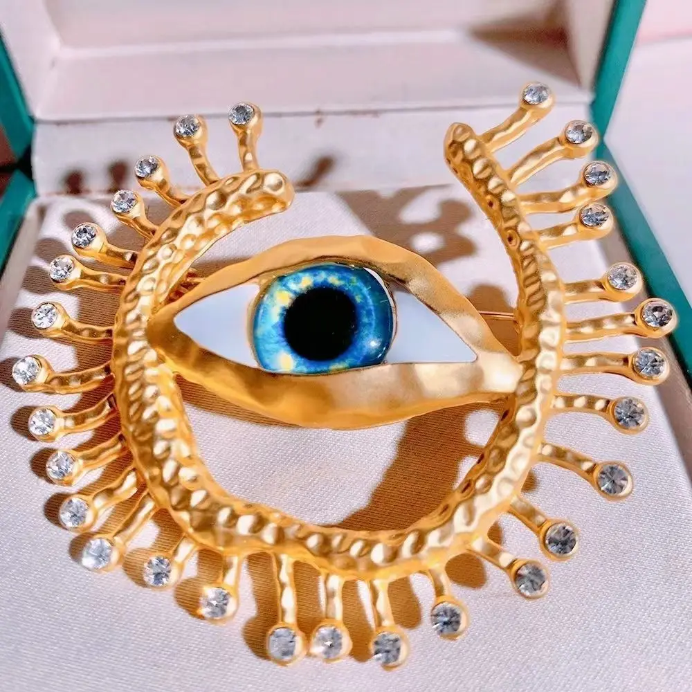Evil Eye Badges Halloween Cosplay Anime Demon Blue Eye Vintage Devil Eyes Brooches Costume Pin Fans Collection Xmas Decor Gifts