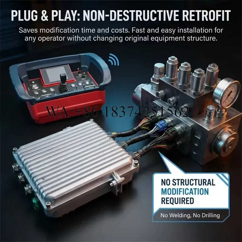 Wmwmnu Customized OEM Industrial Wireless Remote Control for Hydraulic Valve System Single Axis Joystick Radio Controller