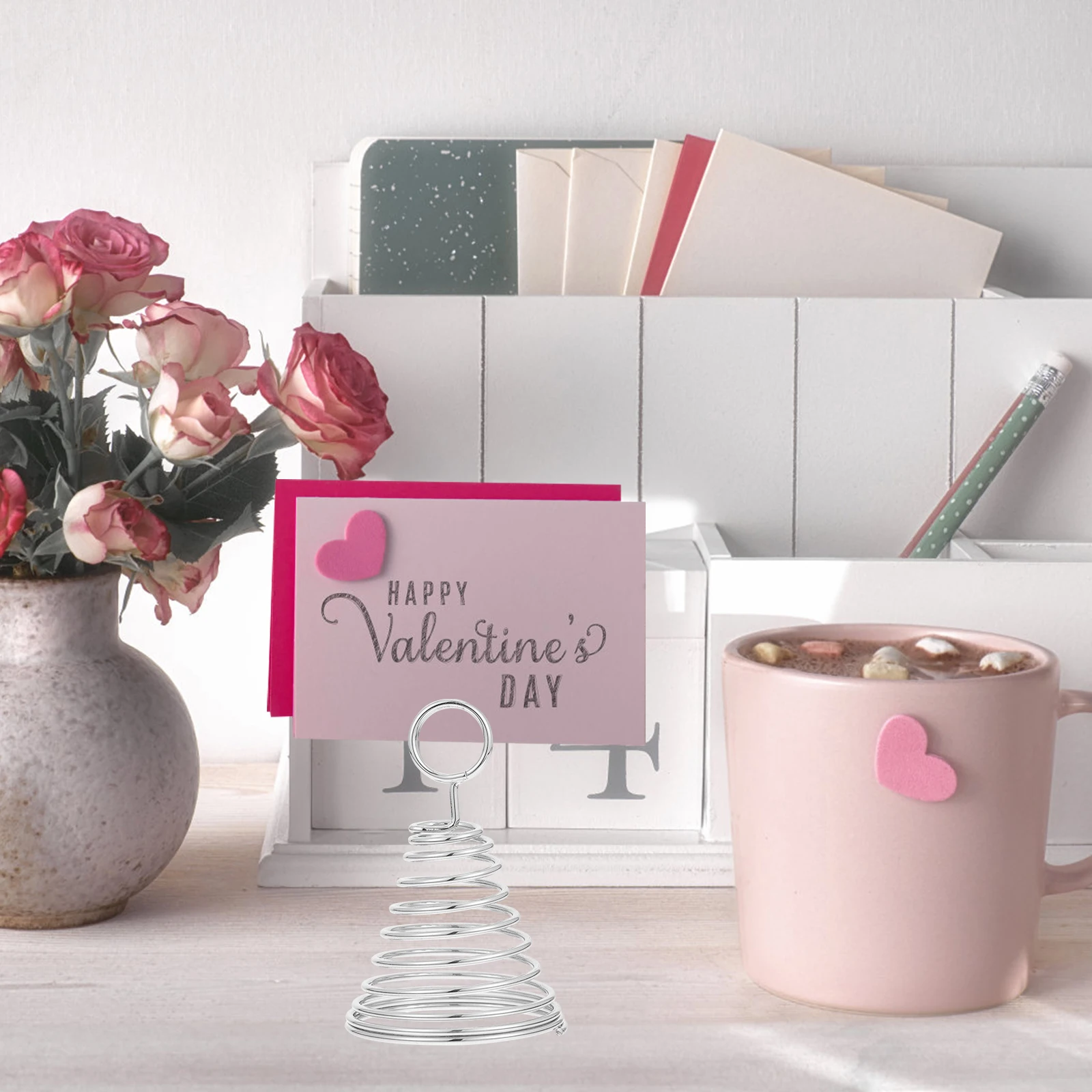 

Table Number Holder Premium Spiral Desktop Memo Stand Clamp For Wedding Event Photo Picture Card Display Organizer