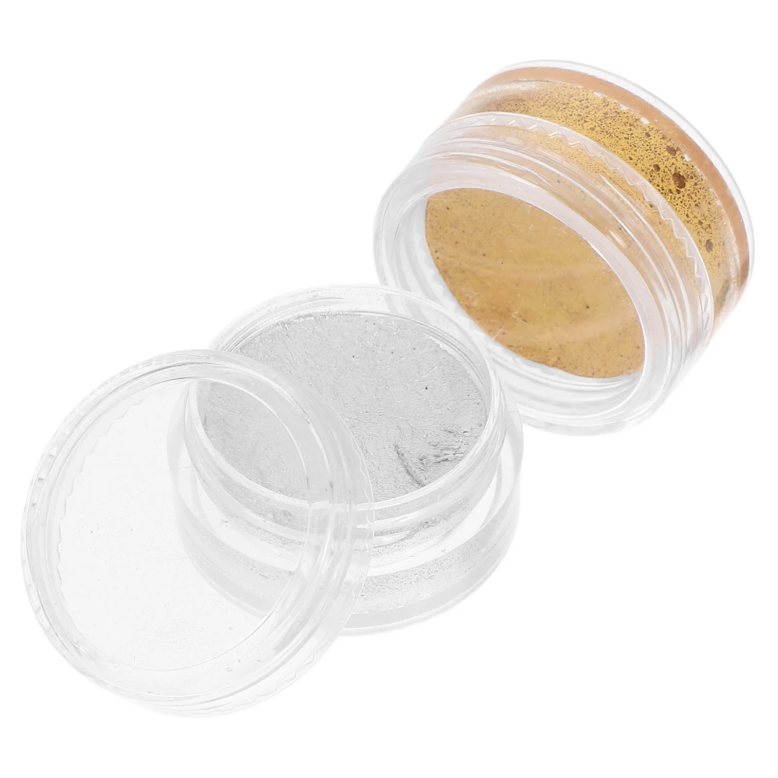 2 قطعة مجموعة الطلاء بالألوان المائية اللامعة 5 مللي طقم طلاء معدني مناسب للسفر لقماش القماش الحرف الفنية مسحوق الصباغ