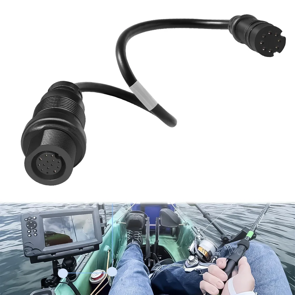 Replace for1852078 MKR-DSC-15DSC Transducer Adapter Cable/8-PIN AdapterCompatible with Lowrance Fish Finders and Minn Kota Motor
