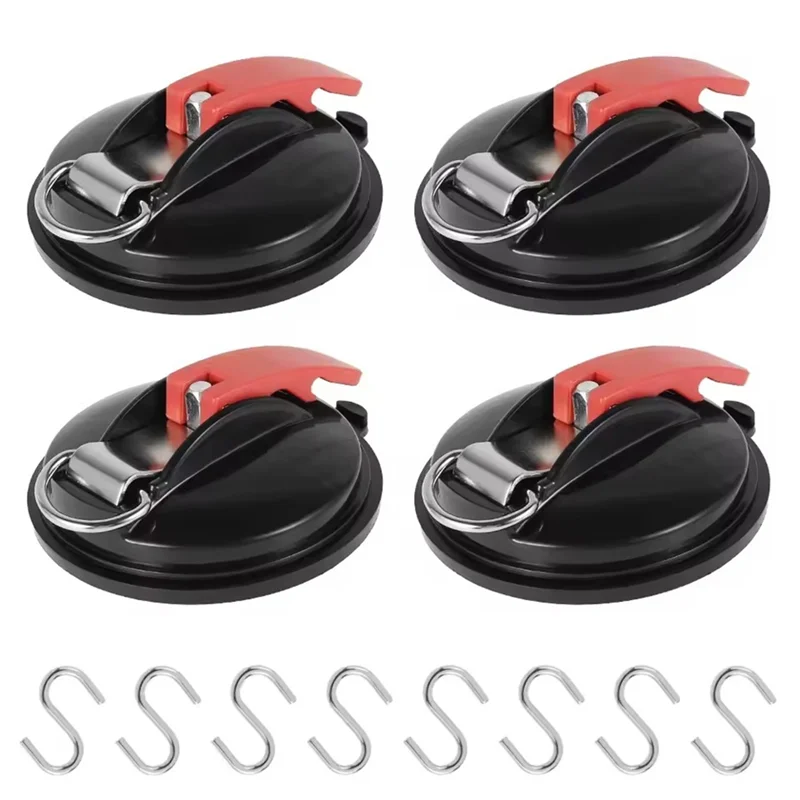Vacuum Suction Cup Anchor With Fixed Hook Suction Cup Hook For Heavy-Duty Car Watch Strap Suitable For Car Bathroom