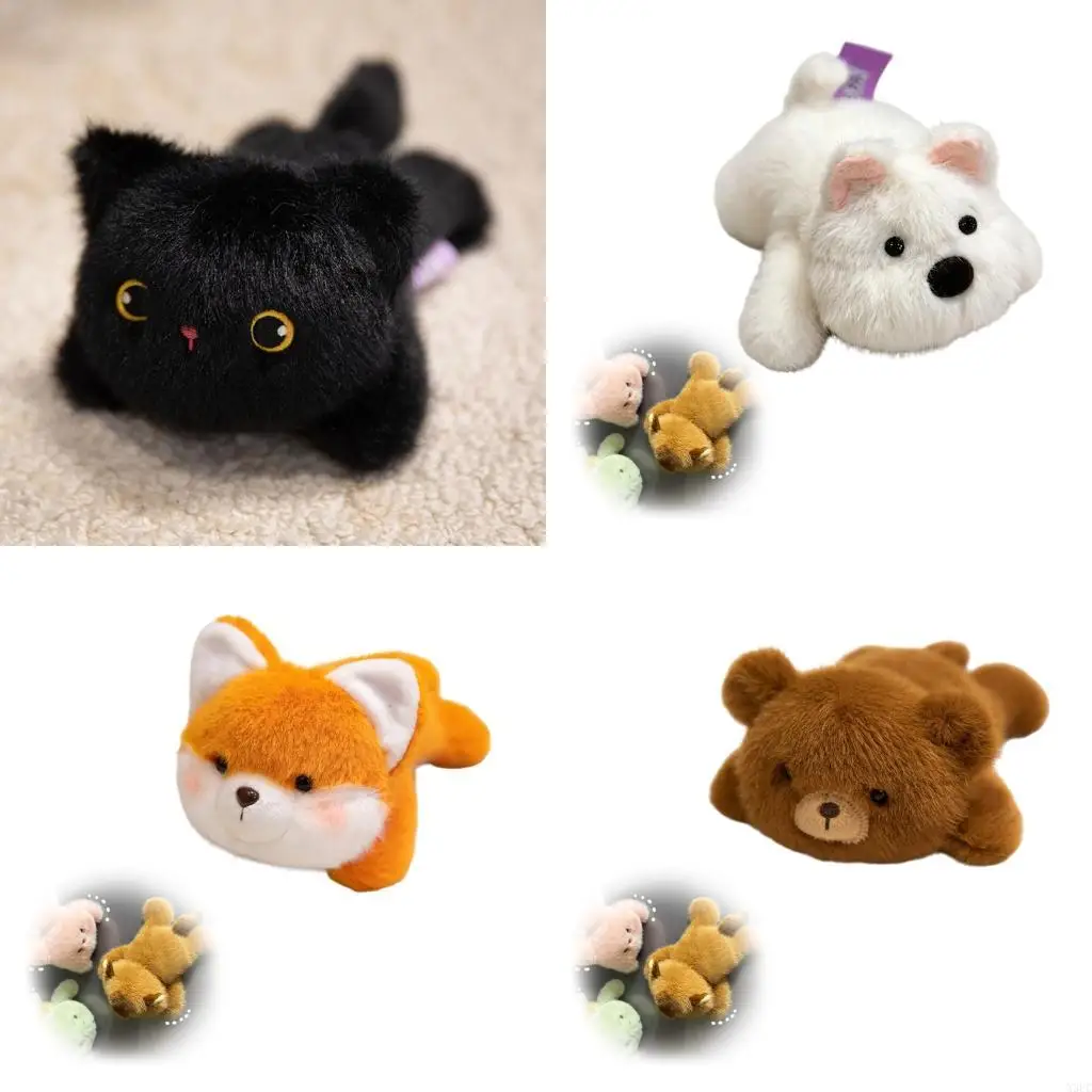 Plush Car Decor,14cm Appealing Stuffed Mammals Ornament for Car Exterior, Engaging Decoration for Dashboard, Side glass