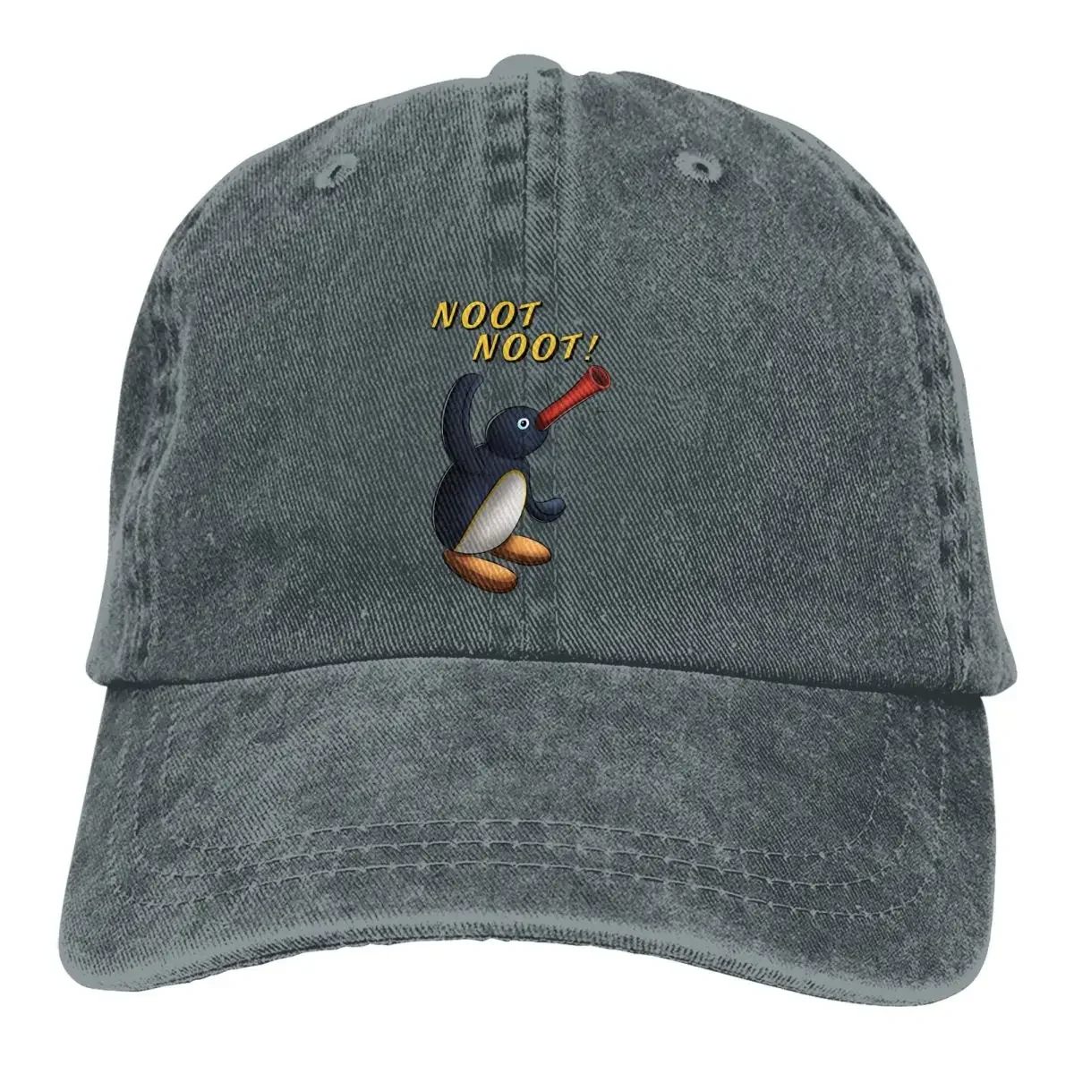 Washed Men's Baseball Cap Kawaii Trucker Snapback Caps Dad Hat Noot Pingu Pinga Penguin TV Golf Hats