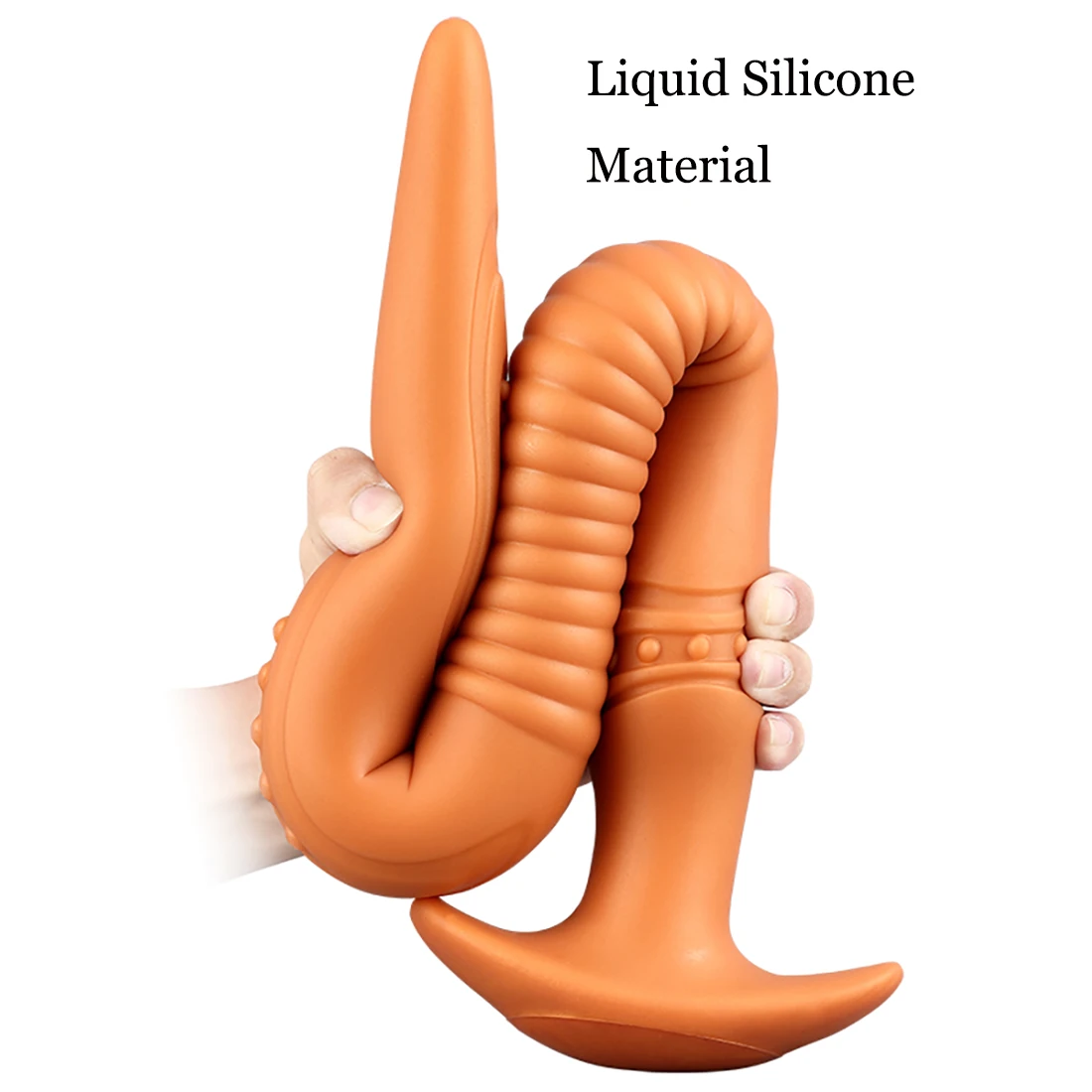 Liquid Silicone Extra Long Anal Plug Dildos Stimulate Anus and Vagina Eel Anal Dilator Penis Soft Butt Plug Masturbator Sex Toys