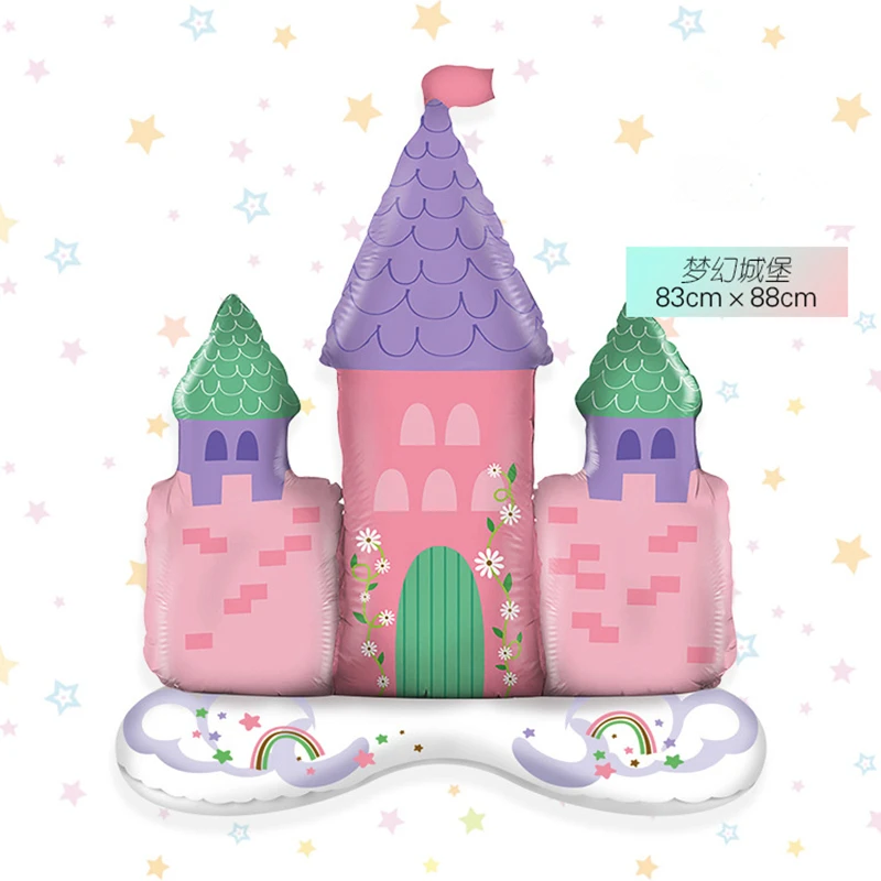 New Dream Castle Aluminum Film Balloon Children's Birthday Party Prince Princess Castle Decoration Decoration Photo Props