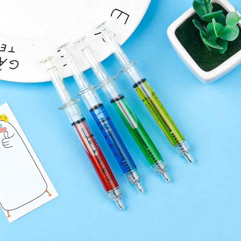 A30PCS Cute And Creative Stationery Needle Syringe Set Needle Barrel Ball Pen