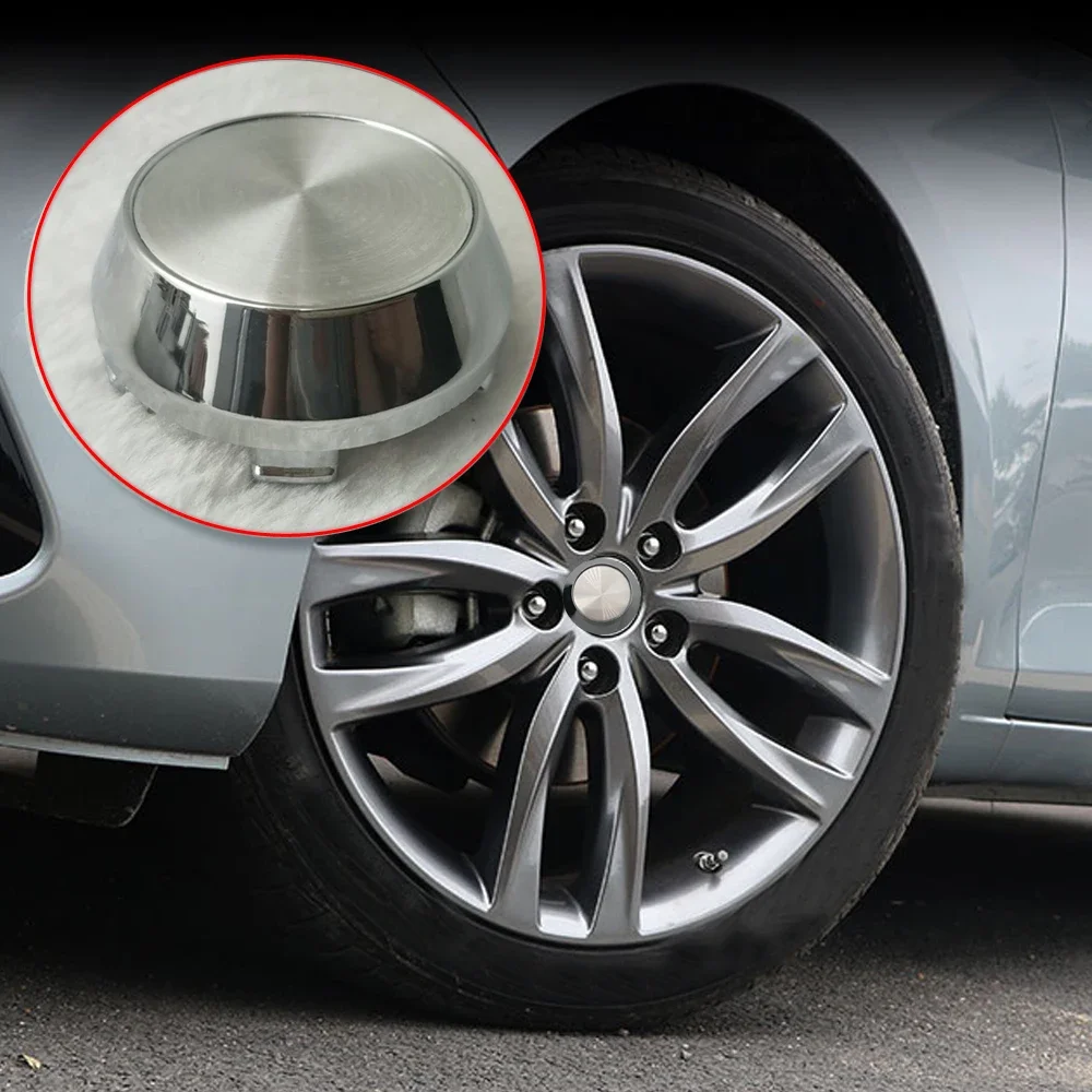 4pcs/set Silvery 60MM Wheel Center Cap Hub Cap Stylish Hard Wearing Replacement Dust Cover Automotive External Accessories