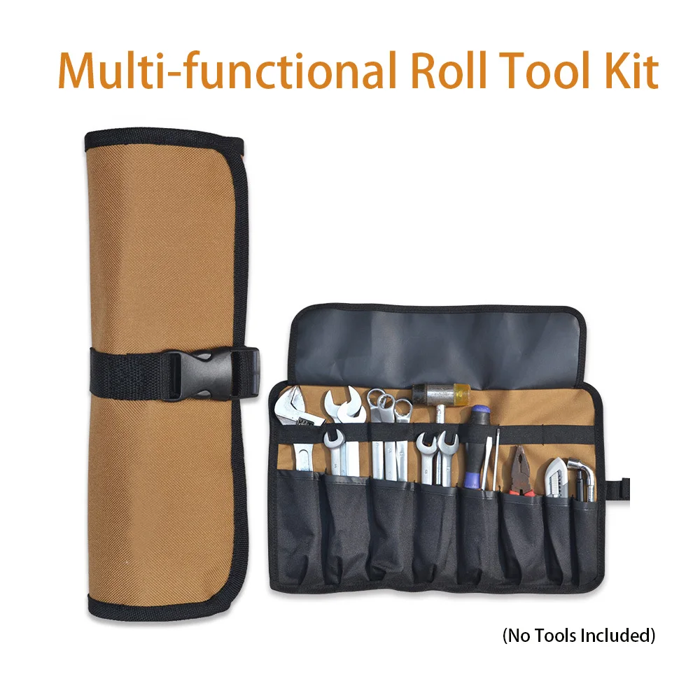 1Piece Oxford Cloth Roll Portable Pouch Bag Wrench Tool Foldable Spanner Hammer Camping Pocket Tool Storage Bag Toolkit