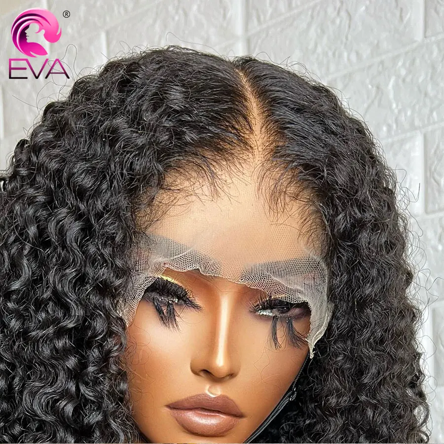 Eva Hair Curly Lace Frontal Wig HD Lace 13x6 Human Hair Wig Bye Bye Knots Wig 7x7 6x6 5x5 HD Lace Closure Wig Pre Plucked HD Wig