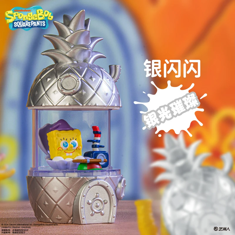 Bob l'éponge Squarepants ananas maison Bikini bas figurine boîte aveugle jouets ornement de bureau assemblage Anime poupée cadeaux de noël