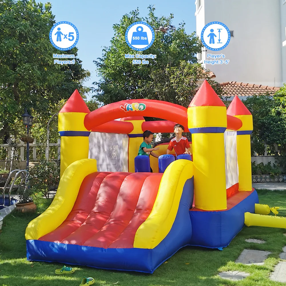 Kids Outdoor Obstacle Course Equipment - Opblaasbaar hindernisparcours, springkasteel voor kinderen, geschikt