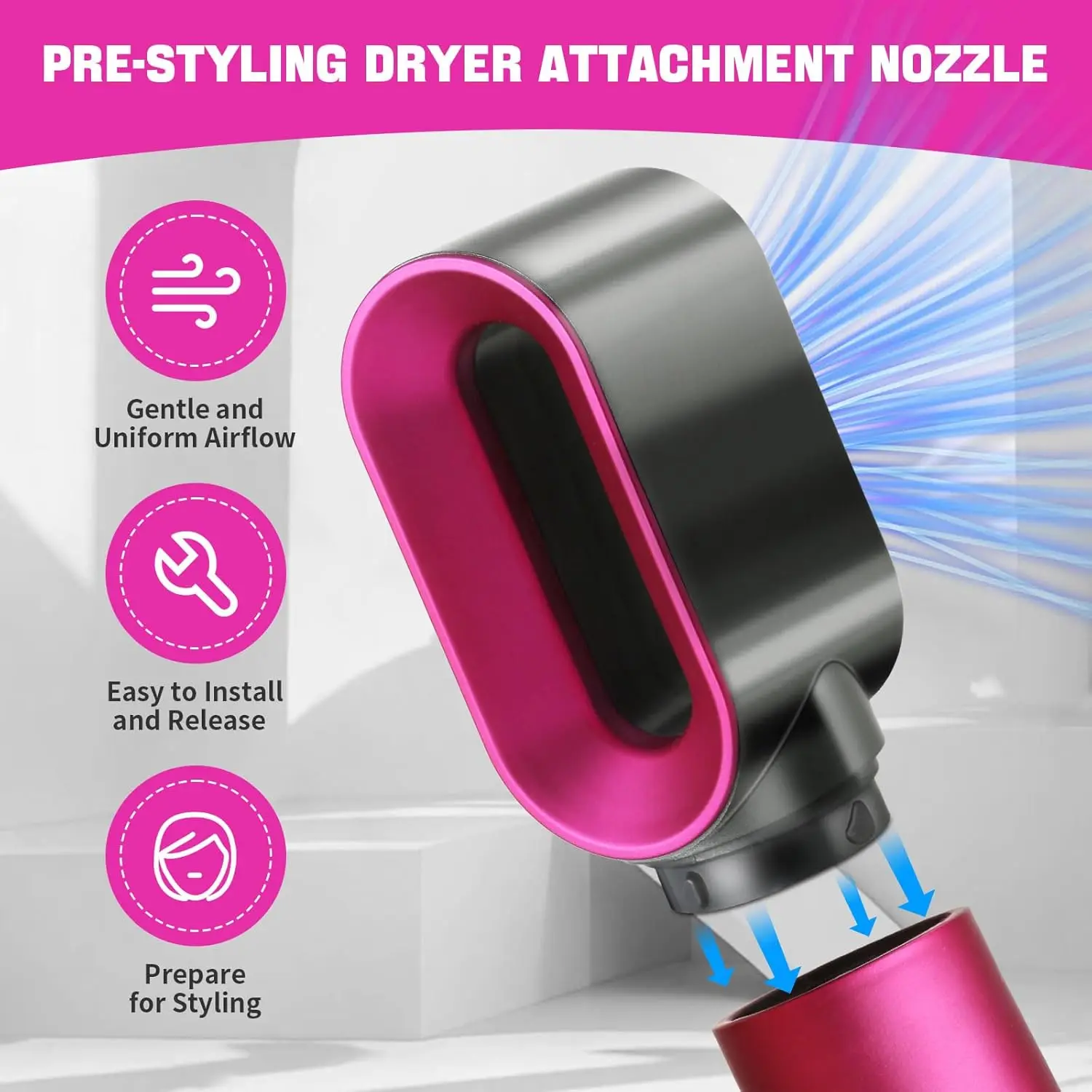 Hair Curler Modeling Nozzle Attachment For Dyson Airwrap HS01 HS05 Hair Dryer Pre-Styling Nozzle Curling Barrels Accessories