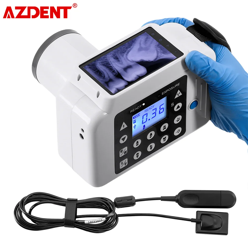 AZDENT Portable Dental X-ray Machine with Built-in Display for Instant Image Viewing Dental Lab X-Ray Sensor Kit