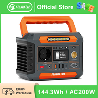 FF Flashfish 200W Portable Power Station 144.3Wh Solar Generator Battery 39000mAh Batteries AC Outlet DC USB LED for Solar Panel