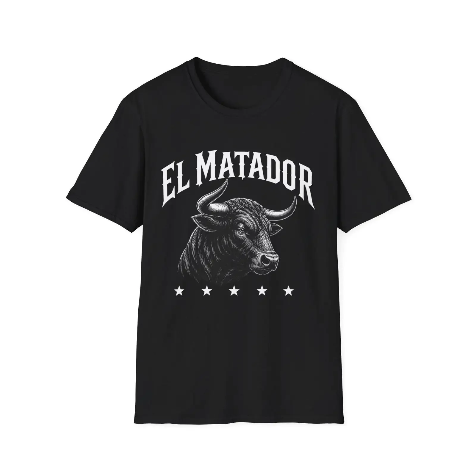 El Matador Bull T Shirt Spanish Bullfighter Logo vintage Washed Unisex Comfortable fashion Soft homme Versatile Stylish