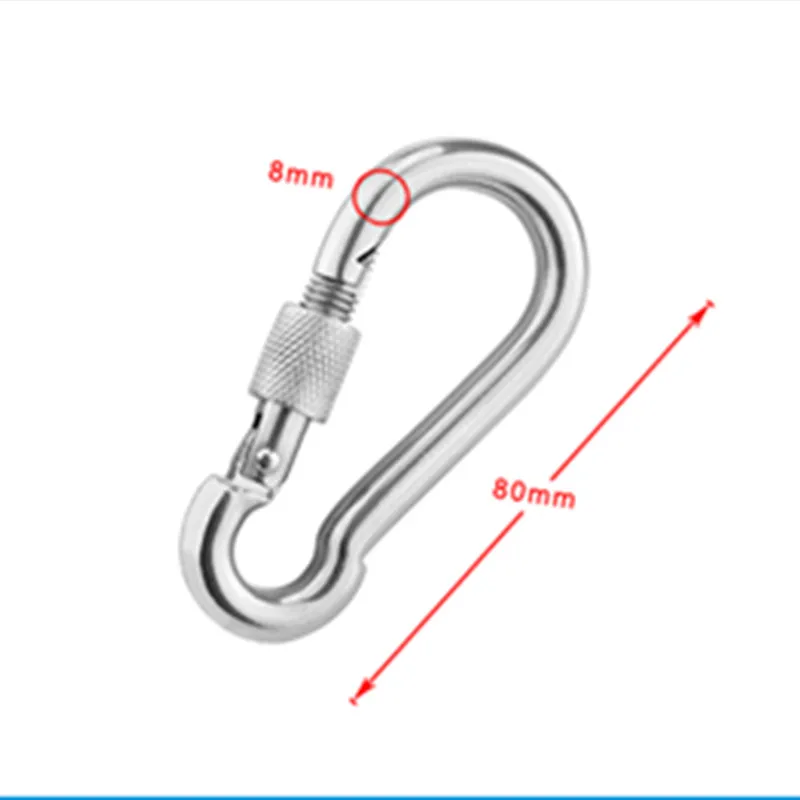 M6/M8/M10 Multifunctional 304 Stainless Steel Spring Snap Carabiner Quick Link Lock Ring Hook snap shackle Chain Fastener Hook