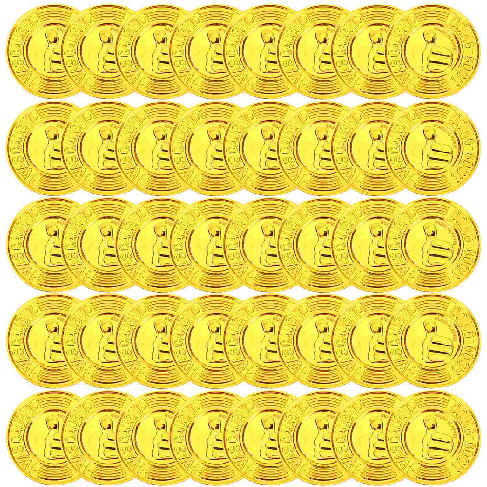 100pcs Plastic Reward Coins Kids Classroom Treasure Chest Filler Reward Coins kid reward coins prizes for kids classroom treasur