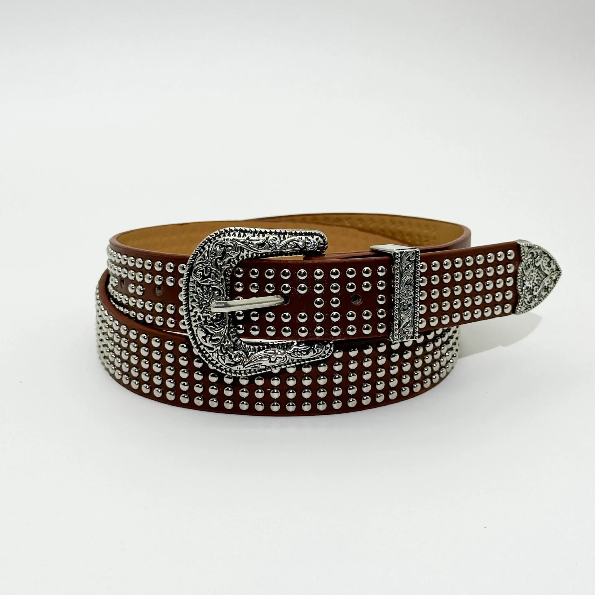 حزام ريترو متعدد الاستخدامات للنساء مع حزام جينز مزخرف عصري وإبزيم دبوس منحوت للحزام الخارجي النسائي