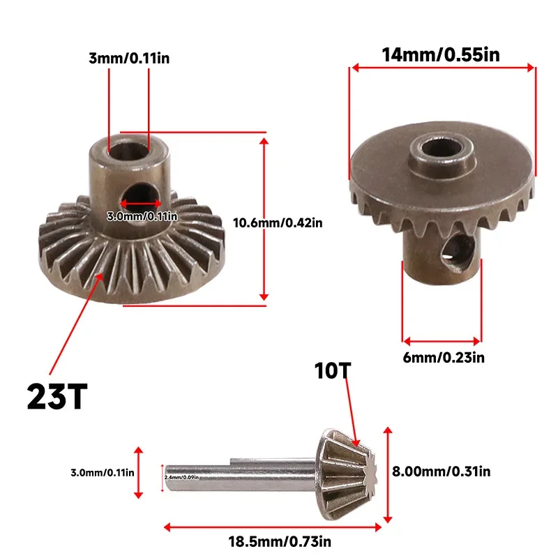 Steel Front Rear Axle Gear Drive Shaft Gear Set Upgrade Parts For WPL B24 B36 C14 C24 MN D90 D99 MN99S RC Car