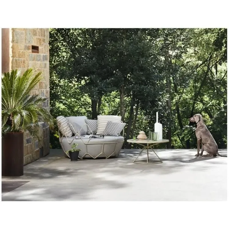 Nordic outdoor balcony hanging hanging basket, swing courtyard villa leisure modern double sofa furniture combination
