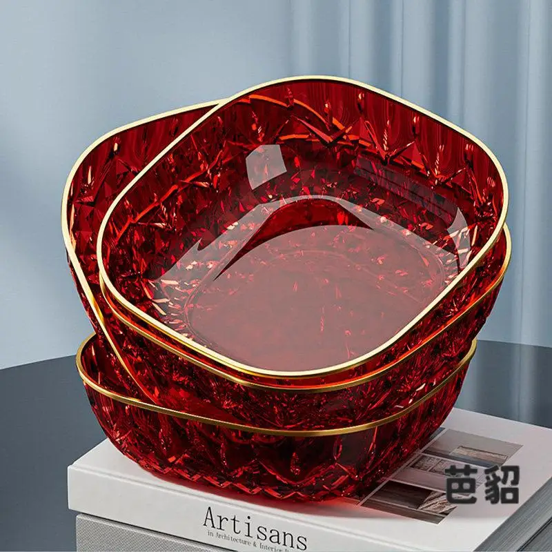 moving-celebration-red-fruit-tray-candy-tray-large-capacity-dry-fruit-display-tray-simple-style-home-living-room-use