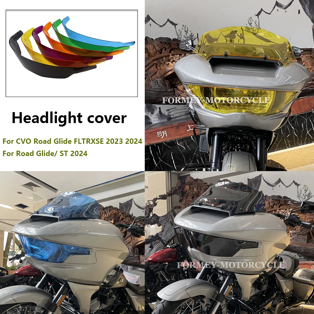 

Motorcycle Accessories Guard Fairing Headlight Cover Protector For Harley CVO Road Glide FLTRXSE Road Glide ST 2023 2024