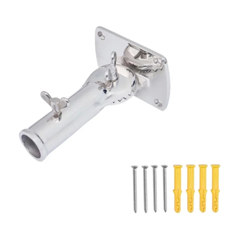 M93K-Bracket 180 Degree Rotatable Flagpole Fixed Base For SUV ATV Yachts Ships House Car