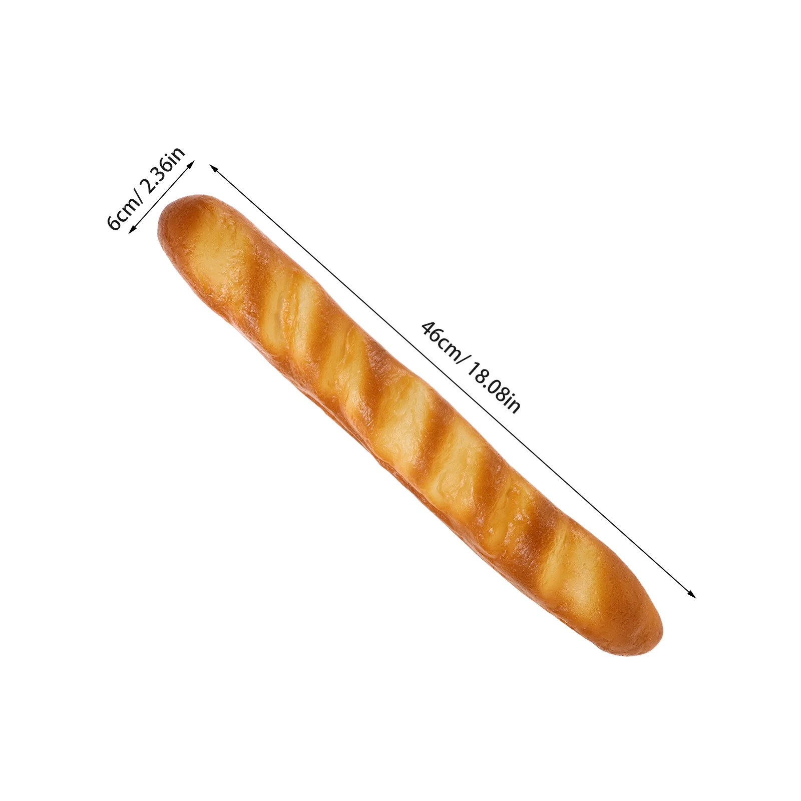 Adereço de exibição de pão falso realista artificial baguette simulação comida para cozinha padaria decoração jogar comida falso pão francês